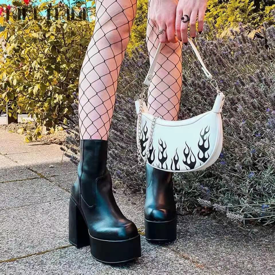 Thick Heels Chunky High Boots - Image 9