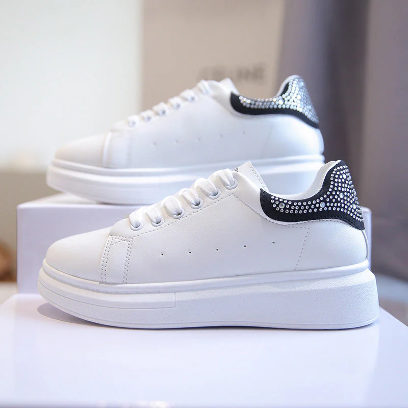 Thick-soled White Sneakers - Image 7