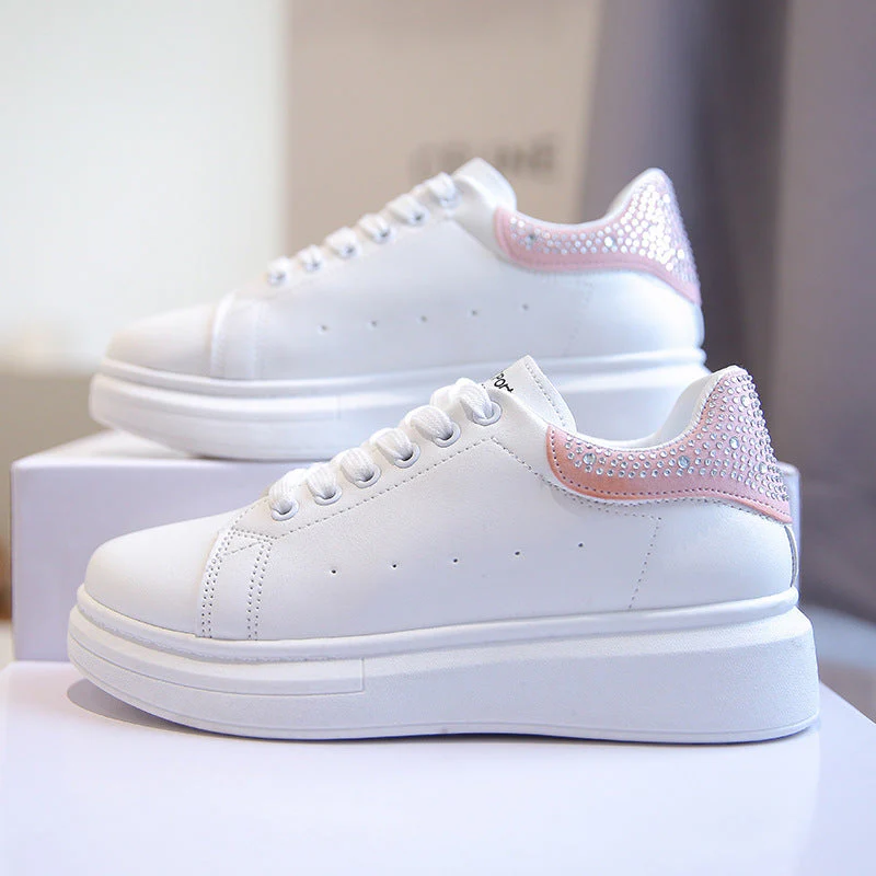 Thick-soled White Sneakers - Image 9