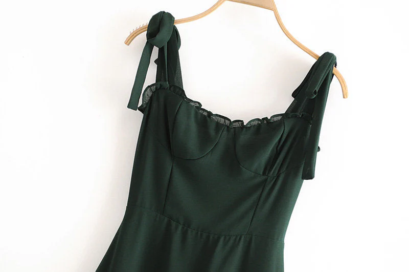 Tie Strap Ruffle Mini Dress - Image 3
