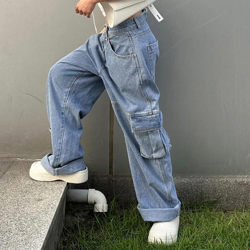 Ultility Blues Baggy Cargo Jeans - Image 3
