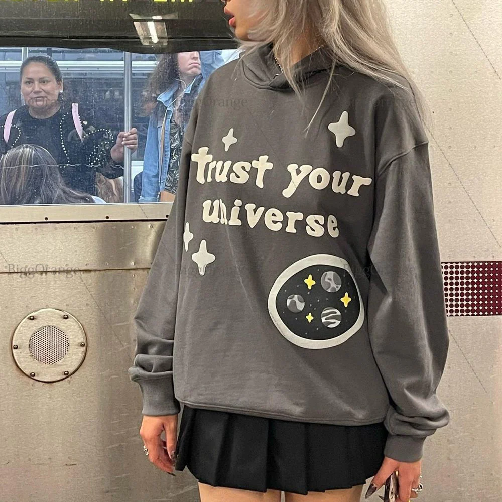 Universe Print Oversized Hoodie - Image 2