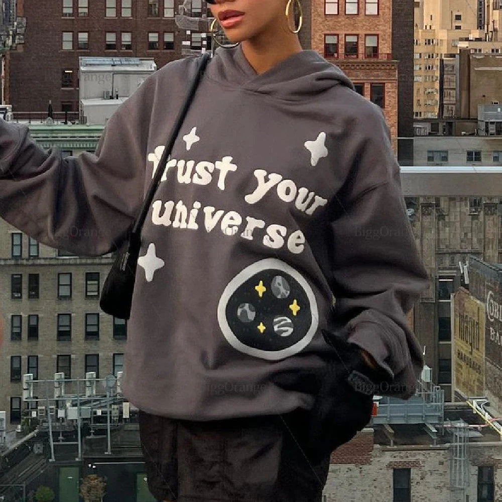 Universe Print Oversized Hoodie - Image 3