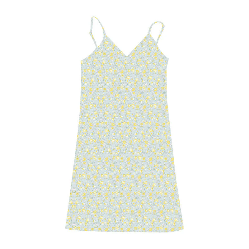 V Neck Floral Slip Mini Dress - Image 3