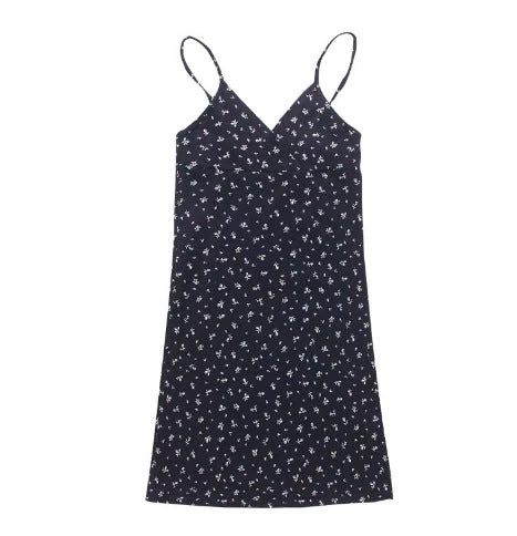 V Neck Floral Slip Mini Dress - Image 8