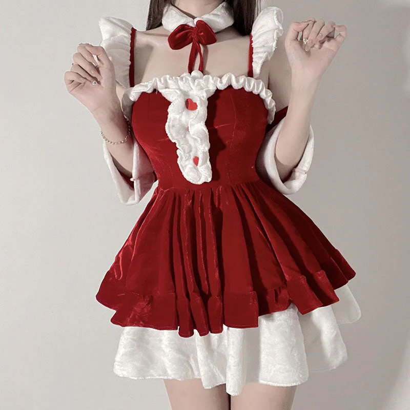Velvet Bow Dress - Image 2