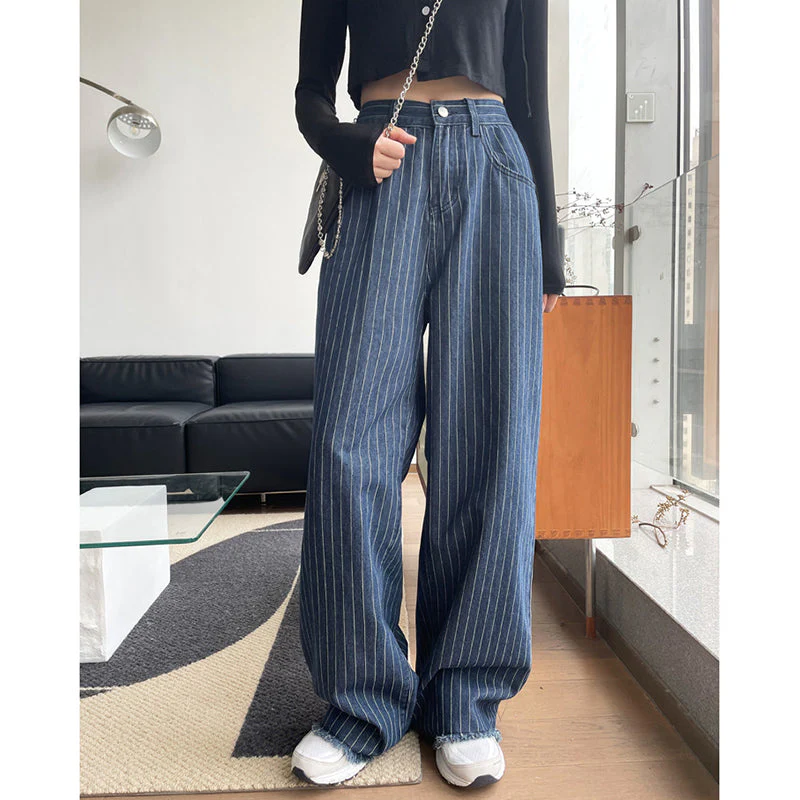 Vintage 90s Striped Jeans - Image 6