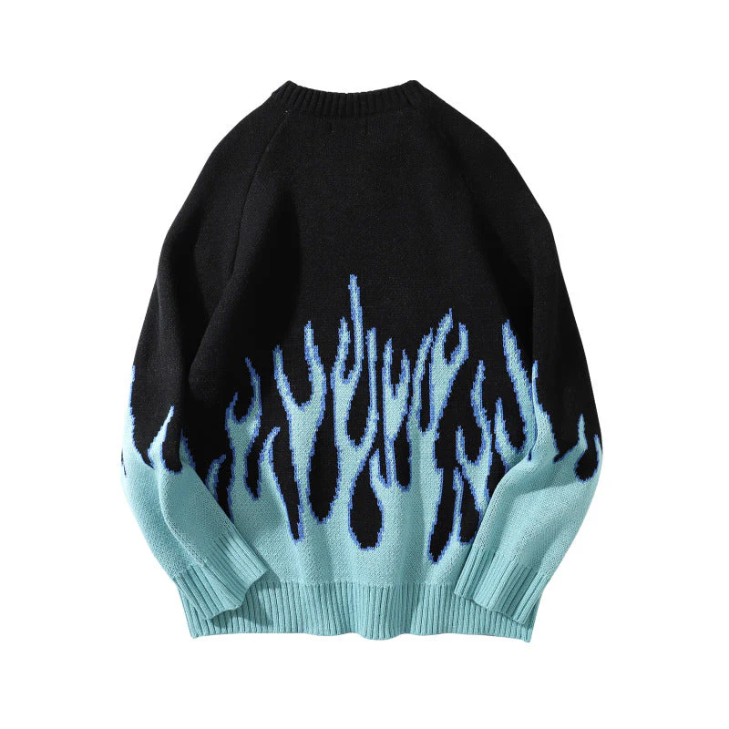 Vintage Blue Flame Sweater - Image 2