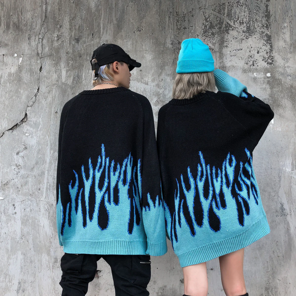 Vintage Blue Flame Sweater - Image 4