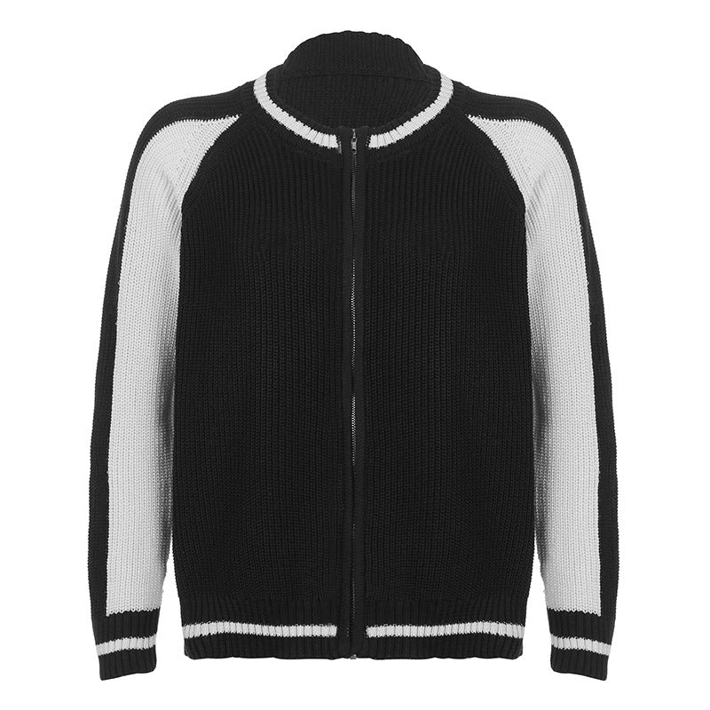 Vintage Contrast Zip Up Cardigan - Image 3