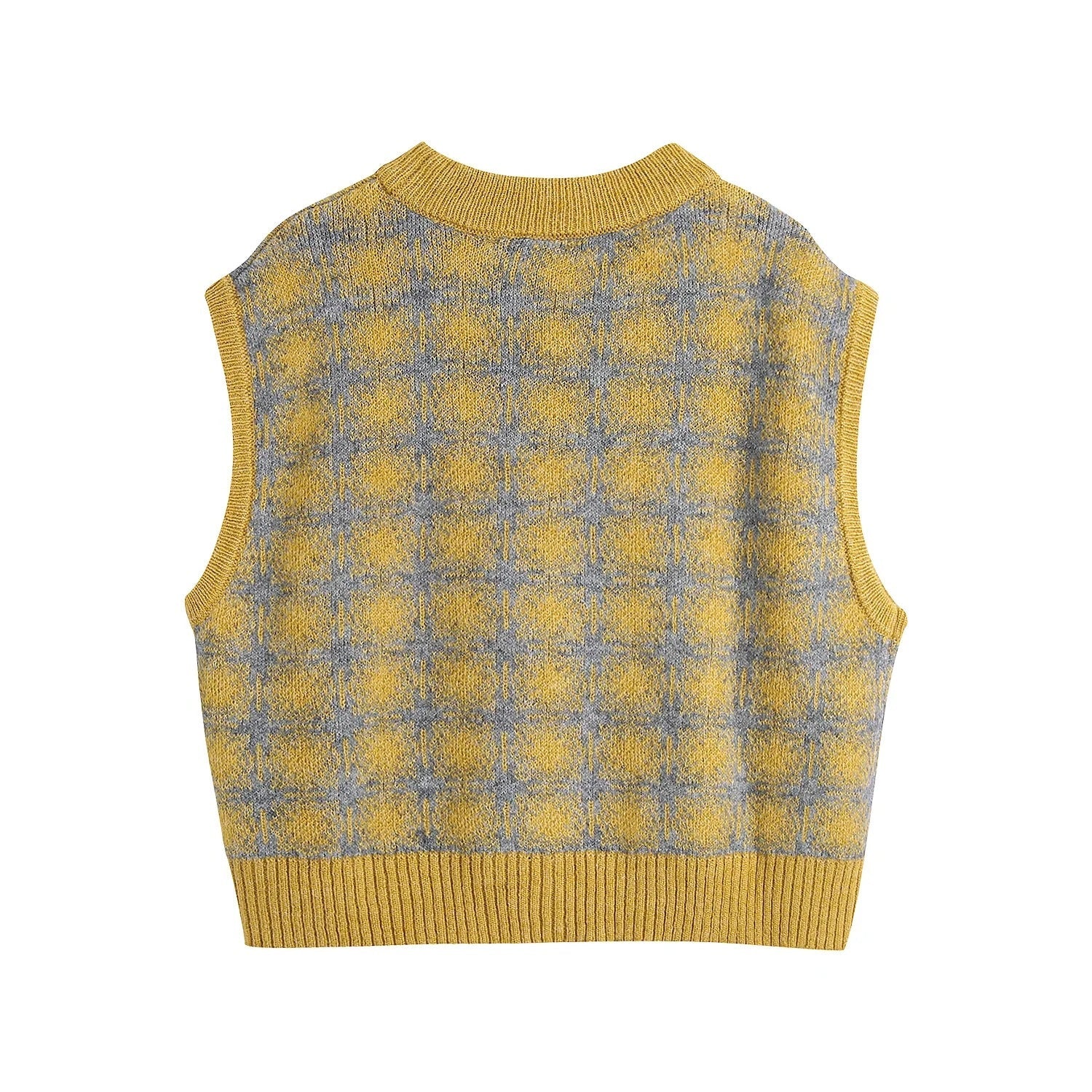Vintage Jacquard Knit Vest - Image 6