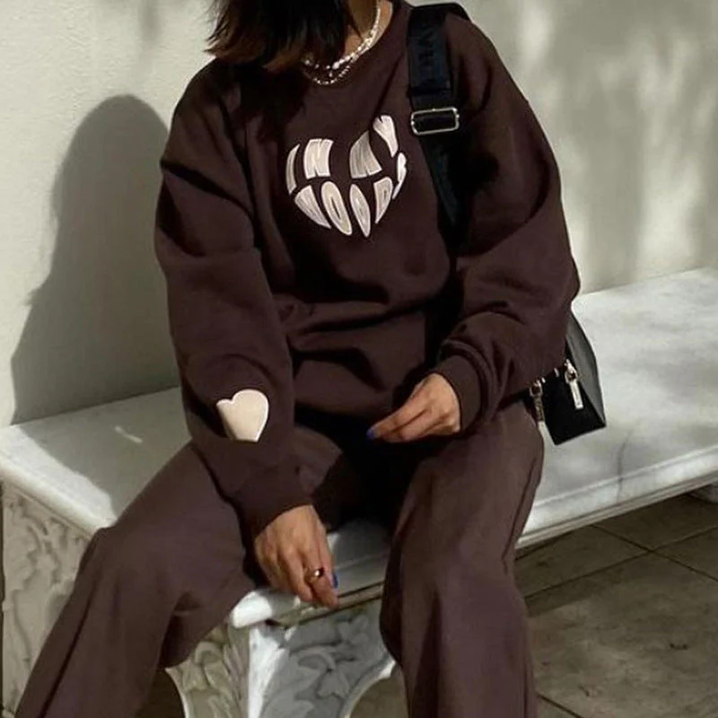 Vintage Love Print Sweatshirt - Image 2