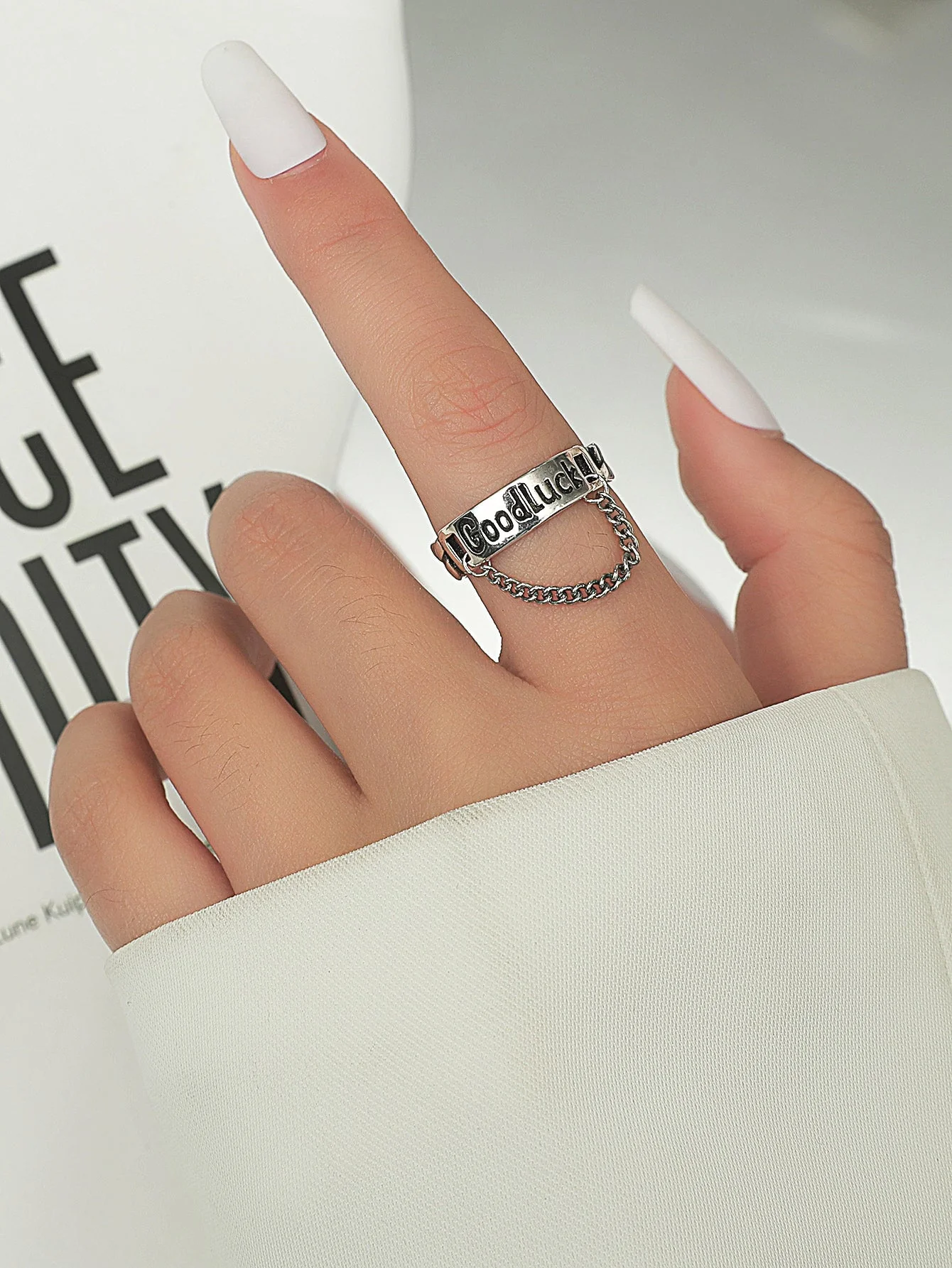 Vintage Open Chain Ring - Image 4