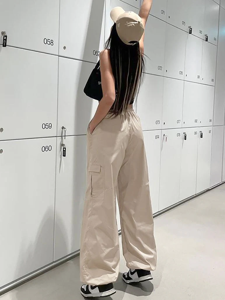 Vintage Oversized Parachute Cargo Pants - Image 3