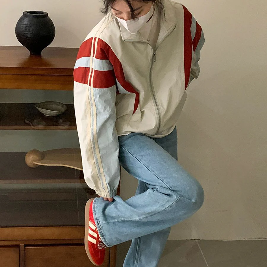 Vintage Patchwork Collar Neck Jacket - Image 2