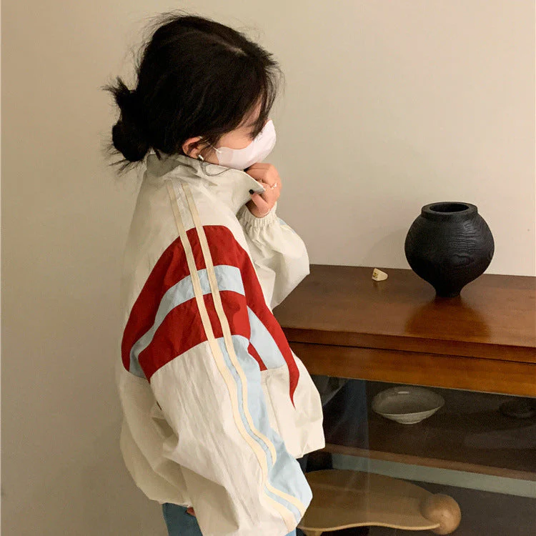 Vintage Patchwork Collar Neck Jacket - Image 3