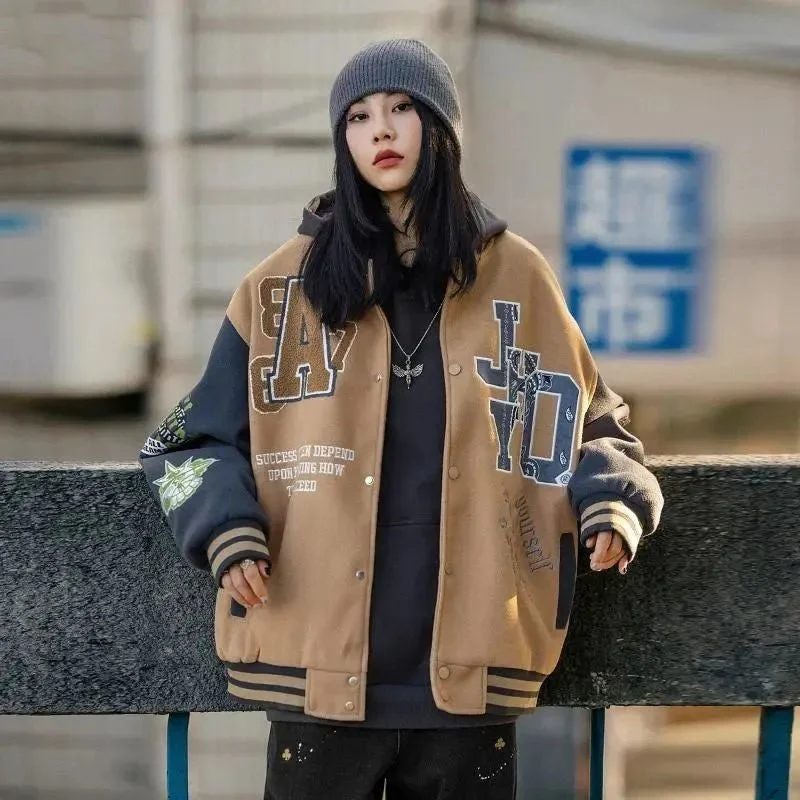 Vintage Patchwork Varsity Jacket - Image 2