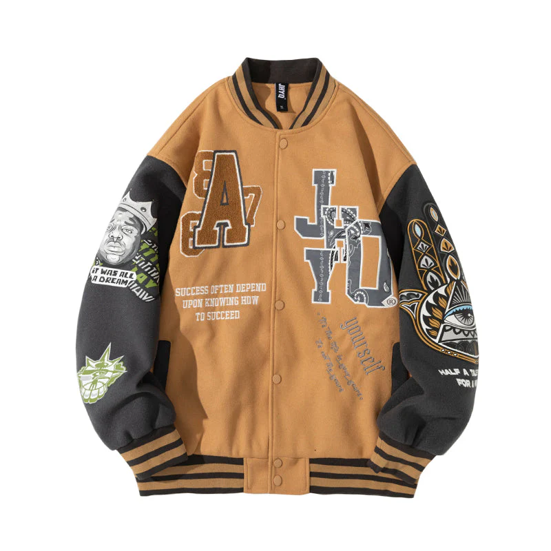 Vintage Patchwork Varsity Jacket - Image 5