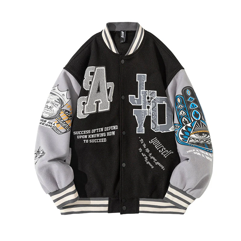 Vintage Patchwork Varsity Jacket - Image 7