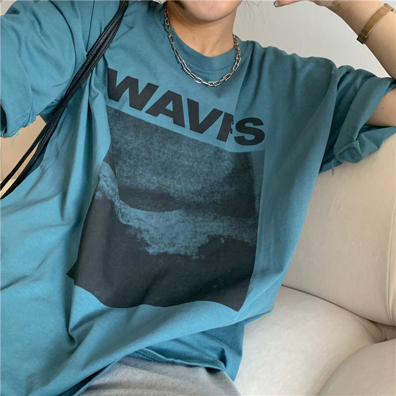 Vintage Print Oversized T-shirt - Image 9
