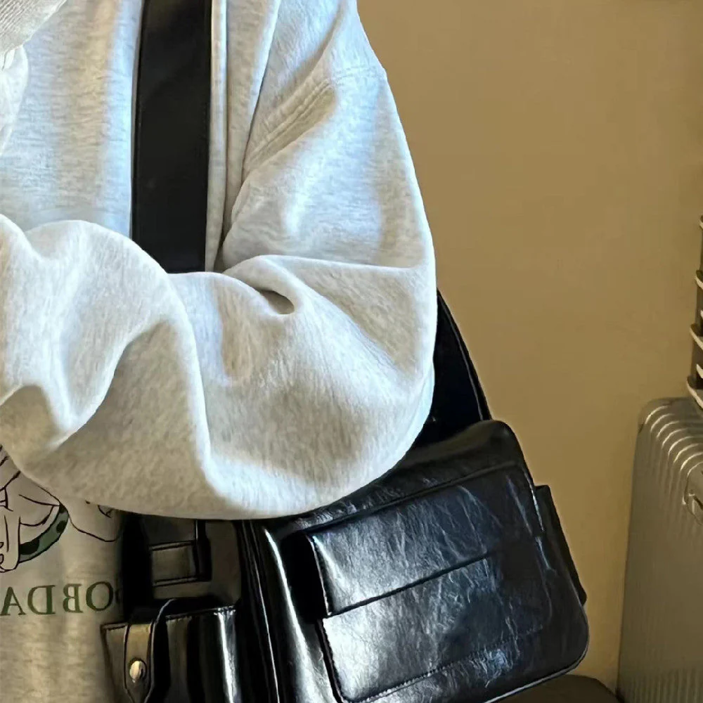 Vintage Pu Leather Crossbody Bag - Image 4