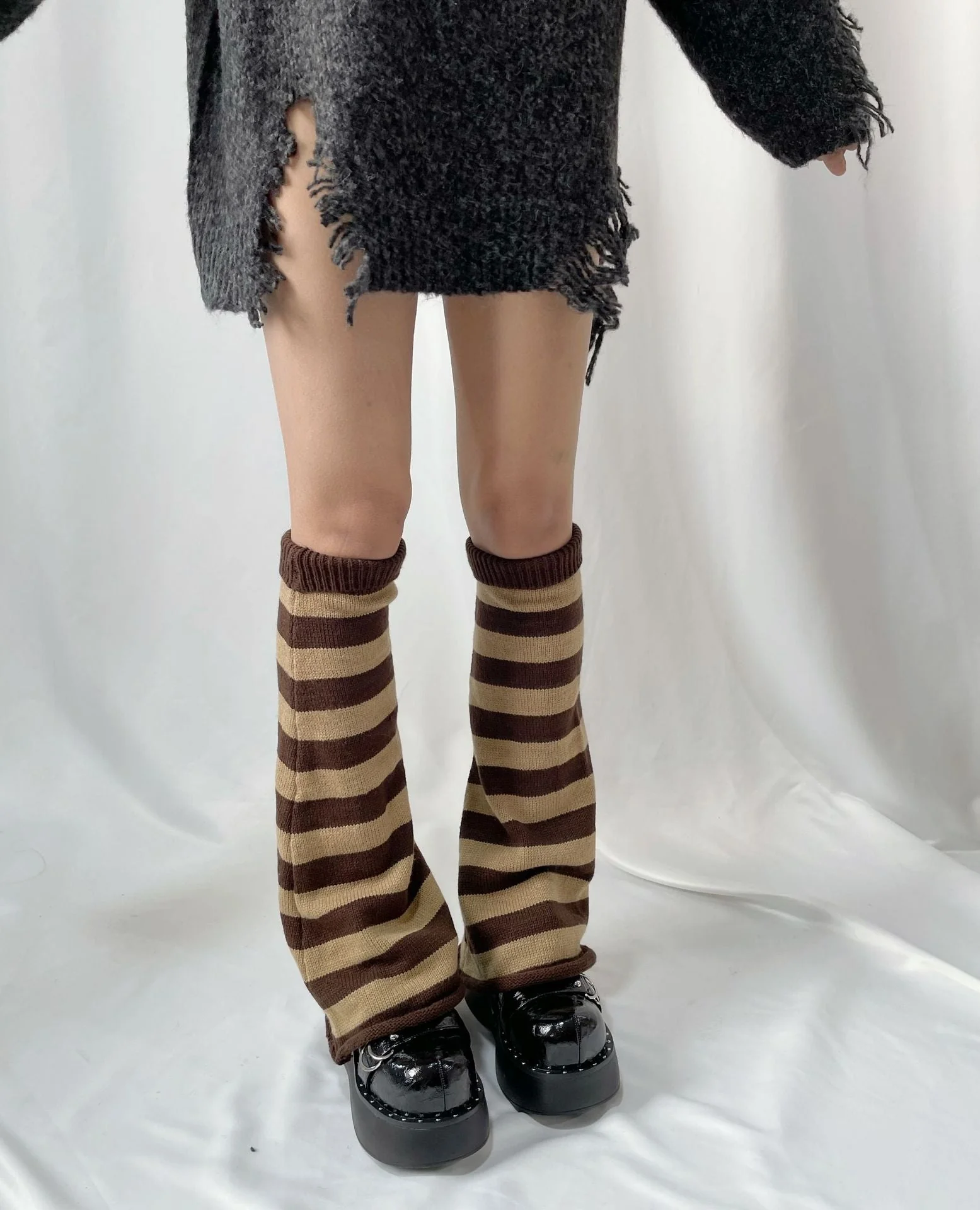Vintage Striped Leg Socks - Image 9