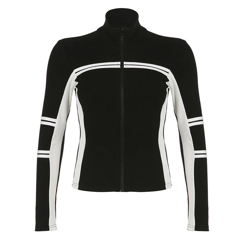 Vintage Striped Zip Up Cardigan - Image 7