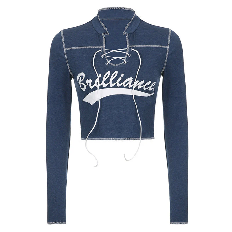 Vintage Tie Front Stitch Details Crop Top - Image 6