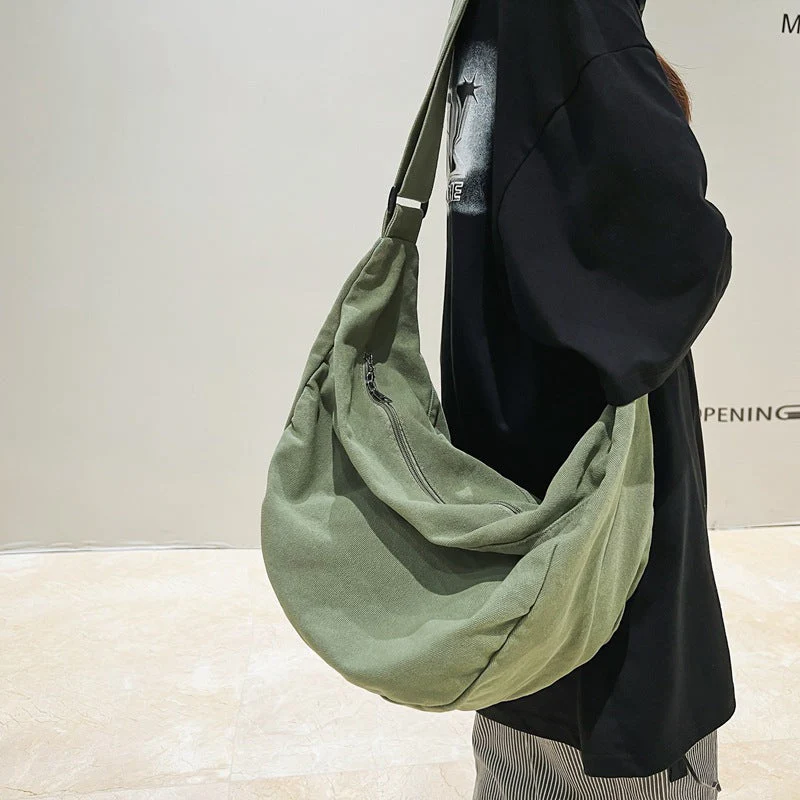 Vintage Wash Large Canvas Shoulder Bag - Image 3