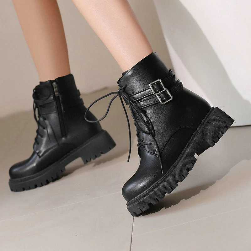 Warm Lace-up Ankle Boots - Image 2
