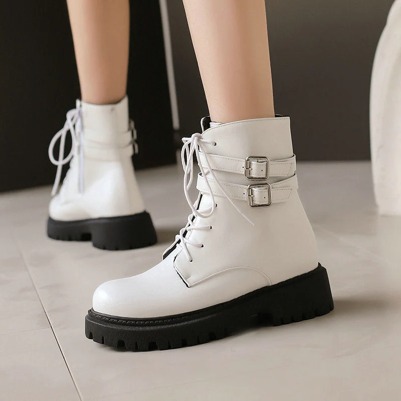 Warm Lace-up Ankle Boots - Image 4