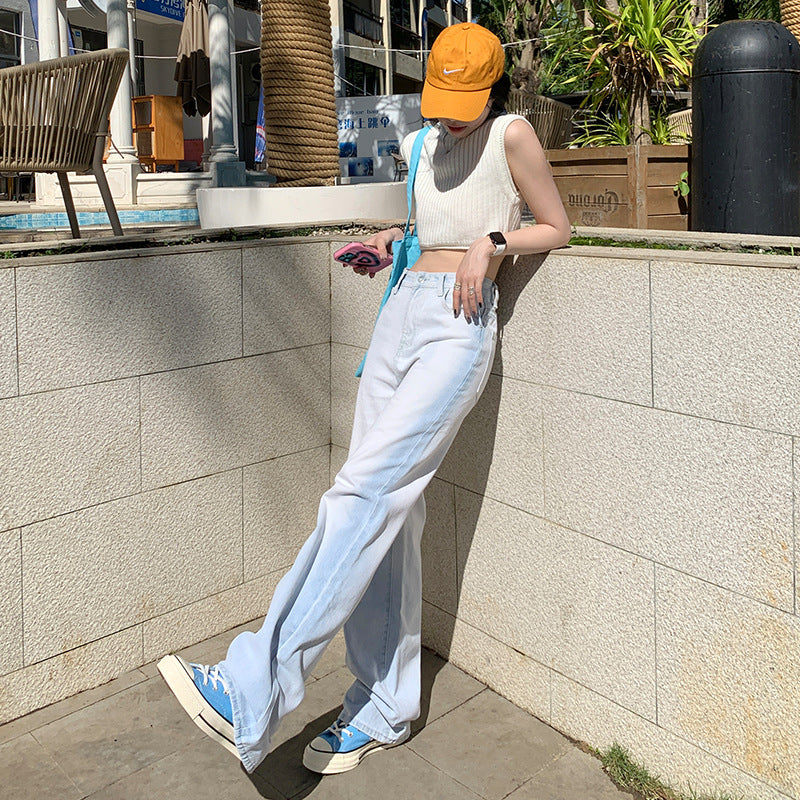 Washed Loose Boyfriend Jeans - Image 3