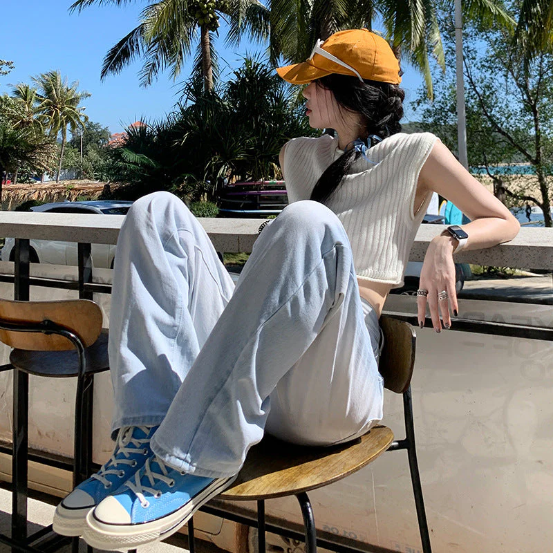 Washed Loose Boyfriend Jeans - Image 5