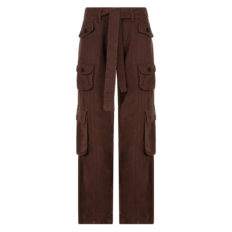 Washed Pocket Patched Cargo Jeans - Image 4