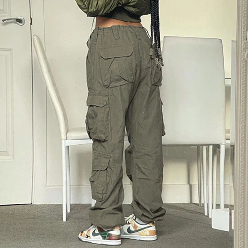 Washed Pocket Patched Cargo Pants - Image 3
