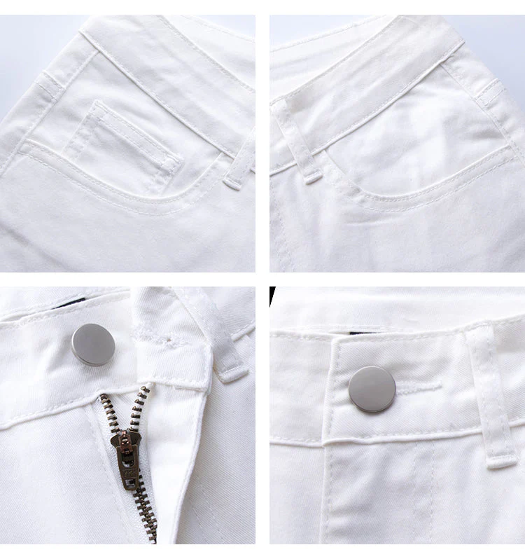 White Flare Leg Pants - Image 5