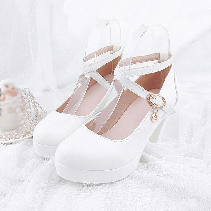 White Lolita Shoes - Image 2