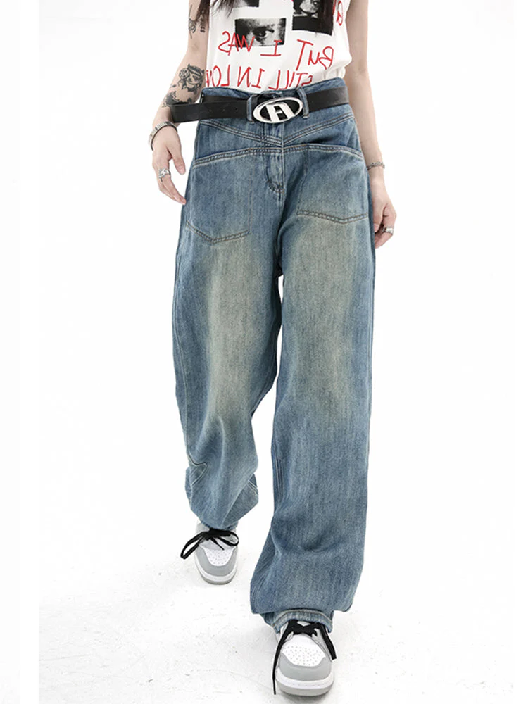 Women's Plus Size Distressed Retro Jeans - Image 6