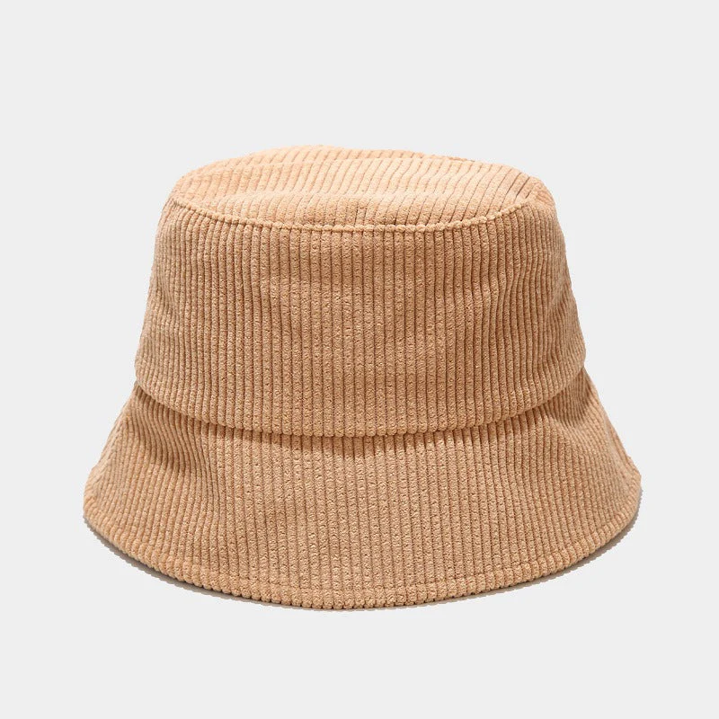 Women's solid color corduroy fisherman hat - Image 5