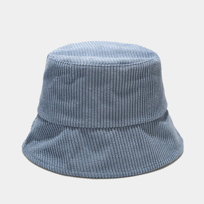 Women's solid color corduroy fisherman hat - Image 6