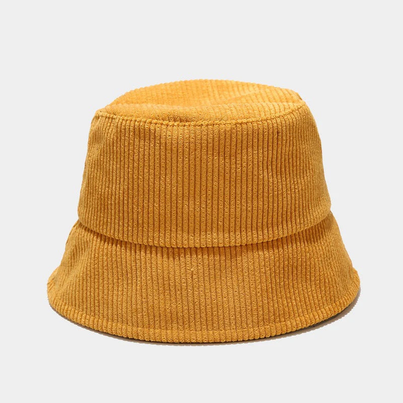 Women's solid color corduroy fisherman hat - Image 7