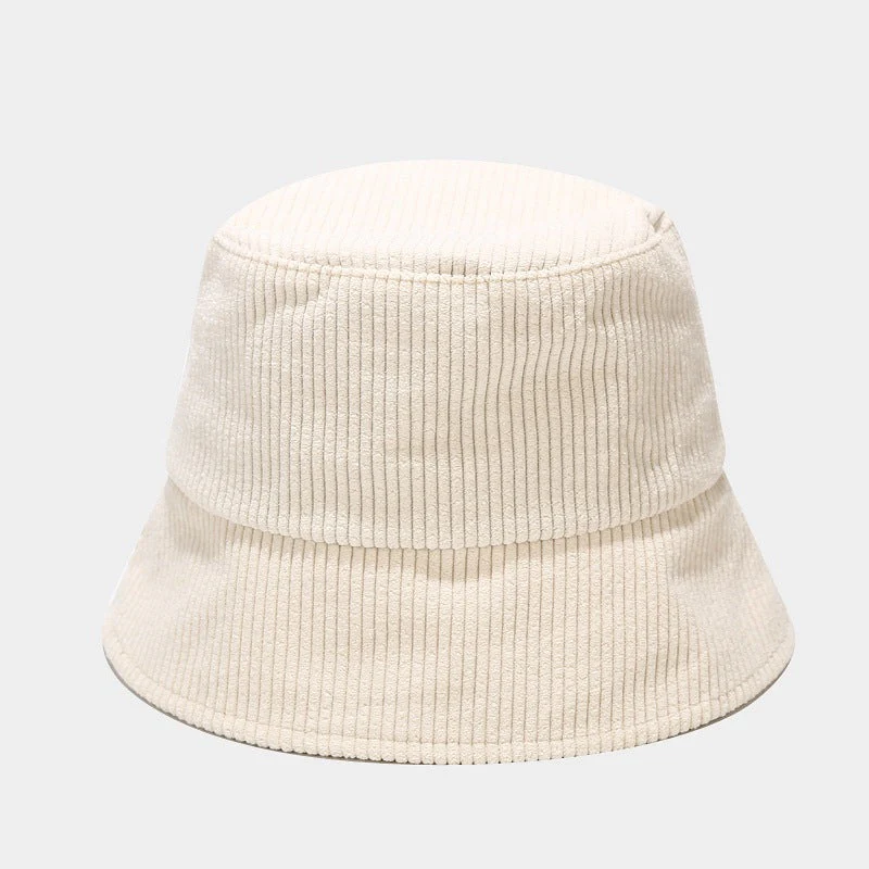Women's solid color corduroy fisherman hat - Image 8