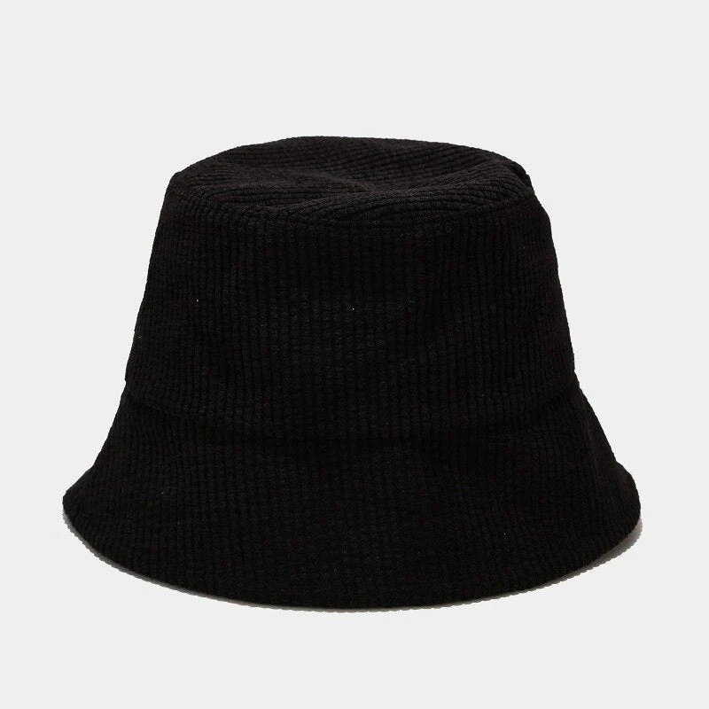 Women's solid color corduroy fisherman hat - Image 9