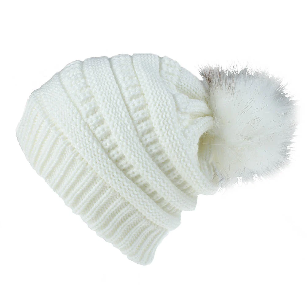 Wool Ball Wool Hat Ladies - Image 6