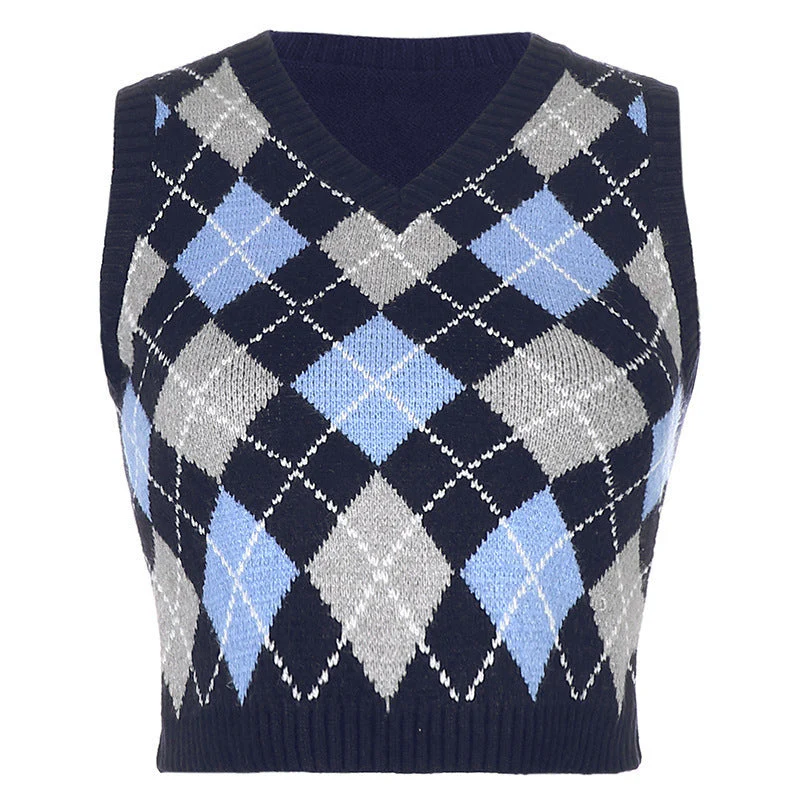 plaid stacking and outer sweater - Image 3