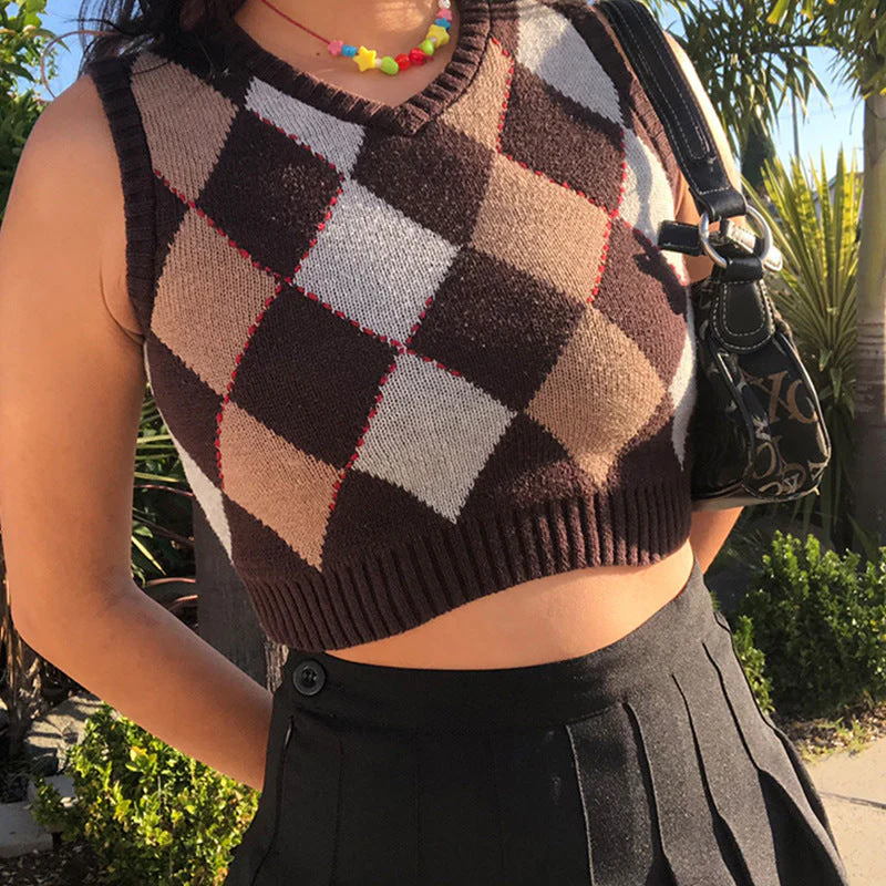 plaid stacking and outer sweater - Image 5