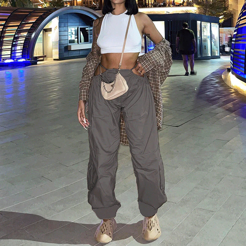 Y2K Baggy Versatile Addition Cargo Pants - Image 2