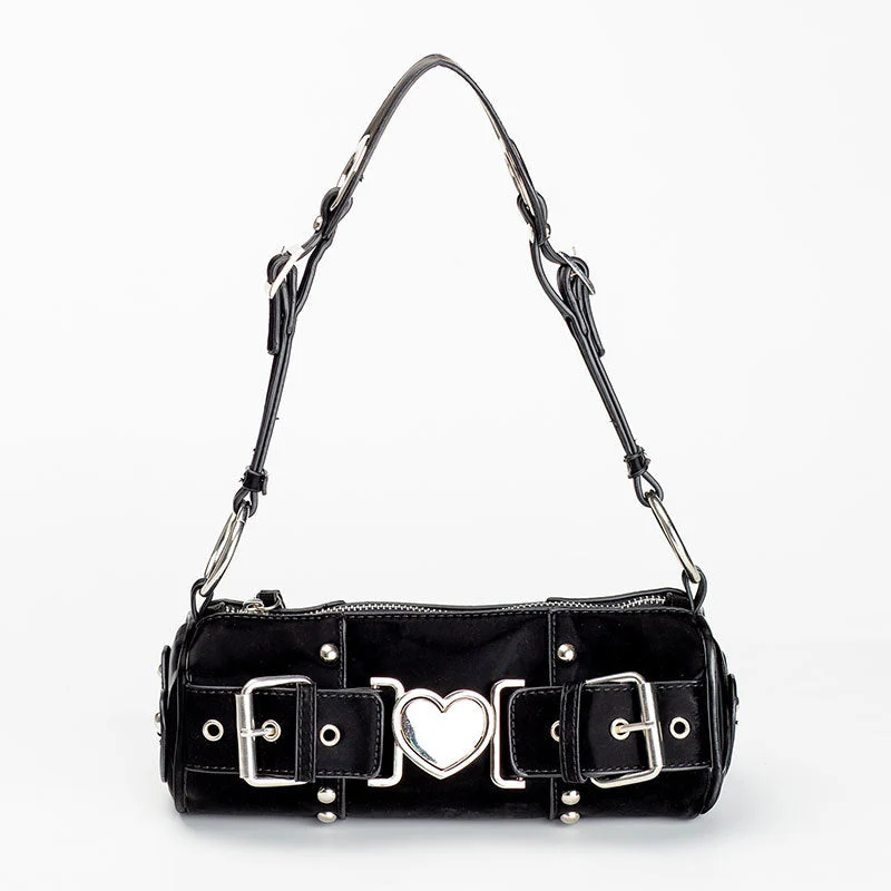 Y2K Heart Metal Chain Shoulder Bag - Image 9