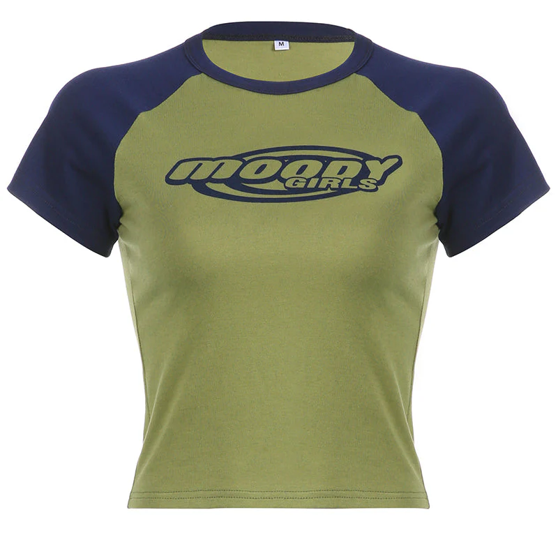 Y2K Logo Graphic Raglan Sleeve Crop Top - Image 12