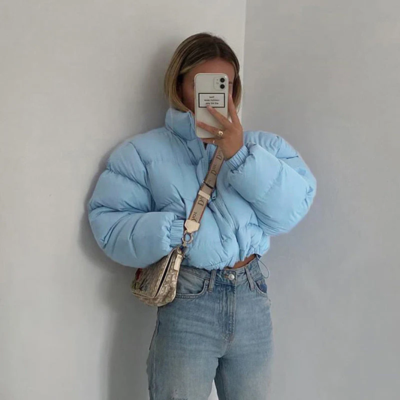 Zipper short padded jacket - Image 3